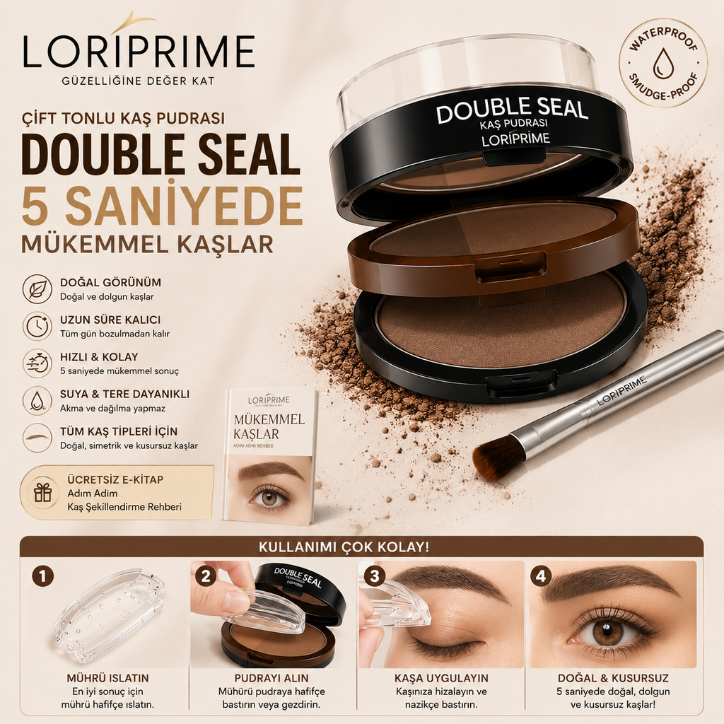 ✨ LoriPrime Double Seal Kaş Pudrası