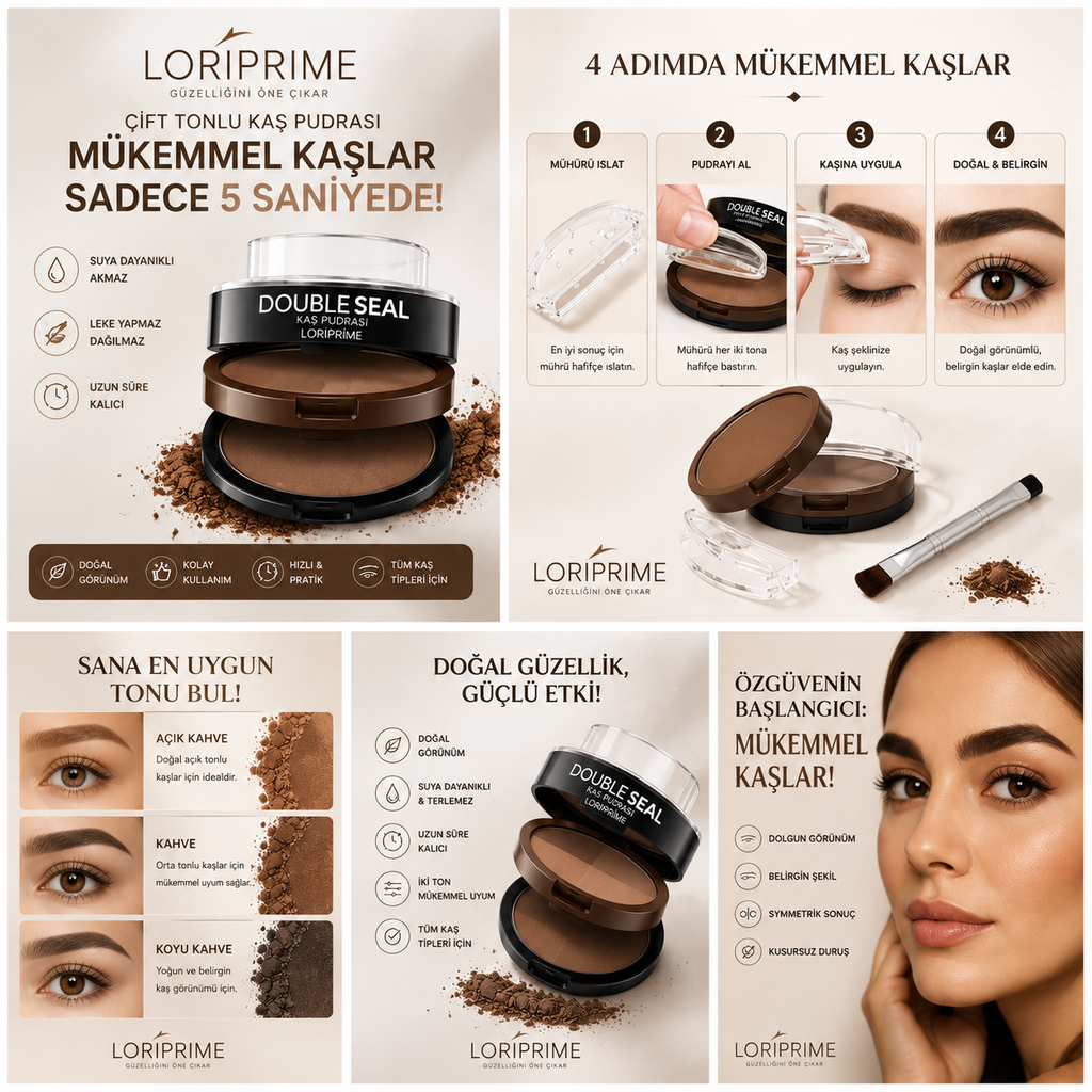 ✨ LoriPrime Double Seal Kaş Pudrası