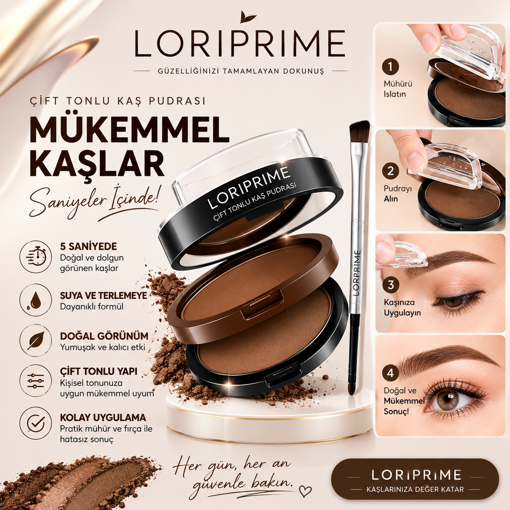 ✨ LoriPrime Double Seal Kaş Pudrası