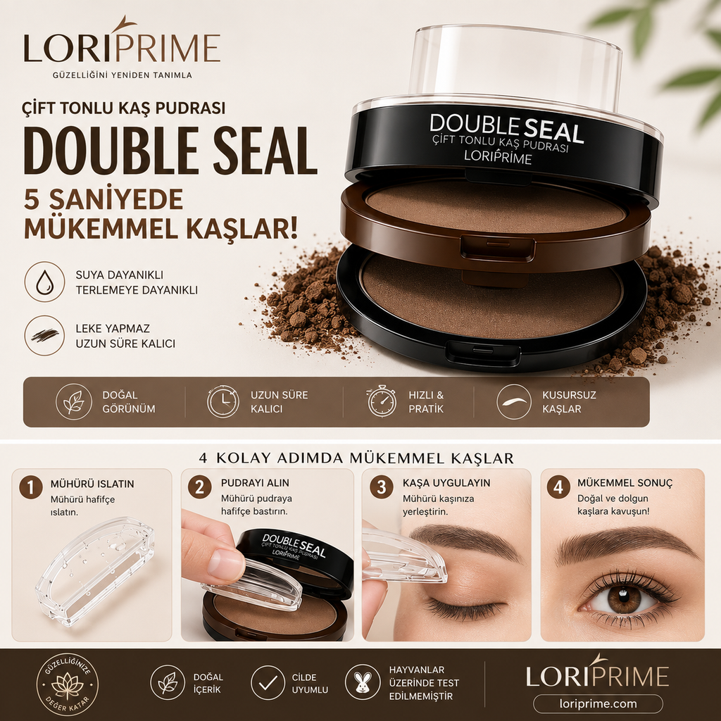 ✨ LoriPrime Double Seal Kaş Pudrası
